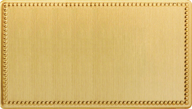 Varilight 2-Gang (Double), Blank Plate, Dimension Screwless Jubilee Brushed Brass (Double Plate) XDYDBS.JB