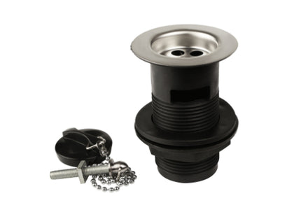 Thomas Dudley S/S Plastic 1 1/4" Slotted Basin Waste - PSWWAS368154 - Essential for Bathroom Sinks