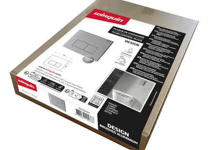 Wirquin Brushed Aluminium Design Control Push Plate - 55720351