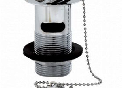 Pro 1.25" Slotted Basin Waste Chrome Plug Chain & Stay - PSWWAS335768