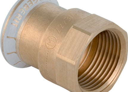 Geberit Mapress Copper Adaptor With Female Thread 15mm x 1/2" - 61802