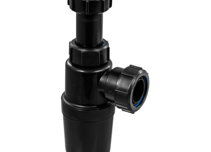 McAlpine Black Adjustable Inlet Slim Bottle Trap 1.25"