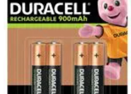 Duracell Rechargeable AAA 900mAh Batteries - 4 Pack