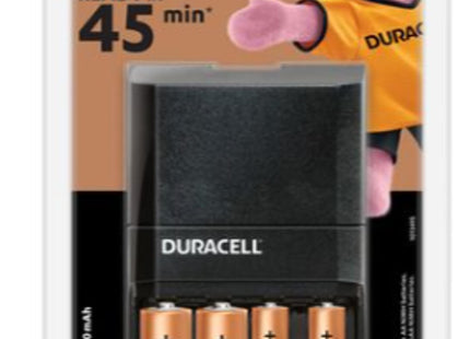 Duracell 45 Minute Battery Charger with 2 AA, 2 AAA Batteries - CEF27