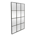 Acton Black Industrial Window Panelled Mirror 90 x 60cm