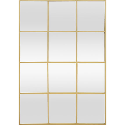 Acton Gold Industrial Window Panelled Mirror 90 x 60cm