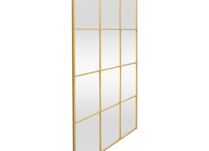 Acton Gold Industrial Window Panelled Mirror 90 x 60cm