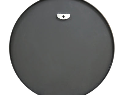 Altham Black Metal Industrial Round Wall Mirror 60 x 60cm