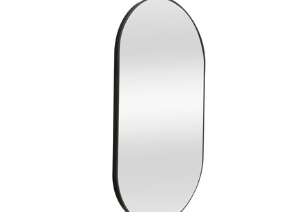 Anderson Black Oval Metal Wall Mirror  90 x 50cm