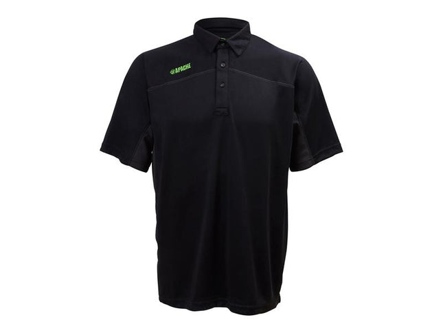 Apache Langley Black Performance Polo Shirt - M (38/40in) APALANGM