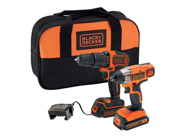 BLACK + DECKER BCK25S2S Twin Kit 18V 2 x 1.5Ah Li-ion