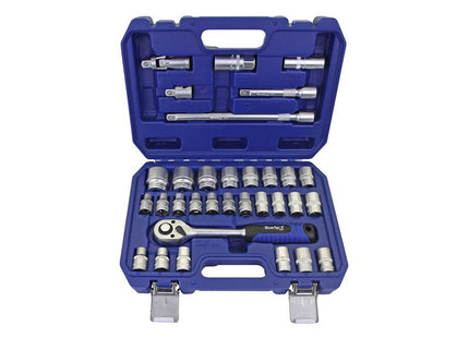 BlueSpot Tools 1/2in Hex & 12 Point Socket Set, 32 Piece B/S1577