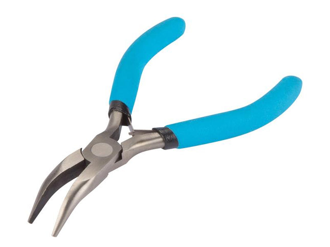 BlueSpot Tools Soft Grip Mini Bent Nose Pliers 