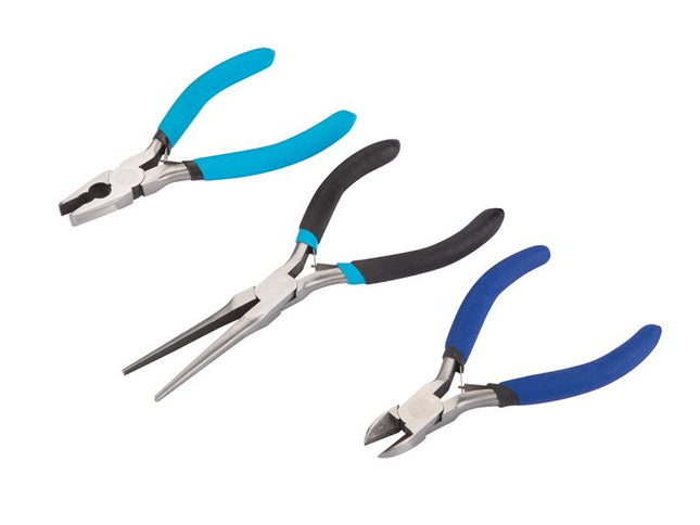 BlueSpot Tools Soft Grip Mini Plier Set, 3 Piece 