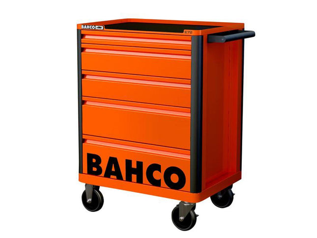 Bahco 1472K5 E72 Storage Hub Tool Trolley - 5 Drawers, Orange