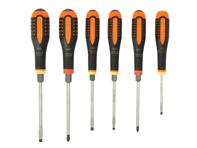 Bahco BE-9881TB ERGO™ Through Blade Screwdriver Set, 6 Piece 