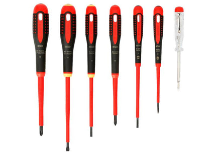 Bahco BE-9887S ERGO™ VDE Insulated Screwdriver Set, 7 Piece 