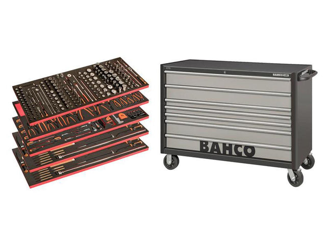 Bahco XXL Tool Trolley General Purpose Tool Kit, 488 Piece - MPN XXL - Organise Your Tools Efficiently