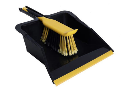 Bulldozer Heavy-Duty Dustpan And Brush Set