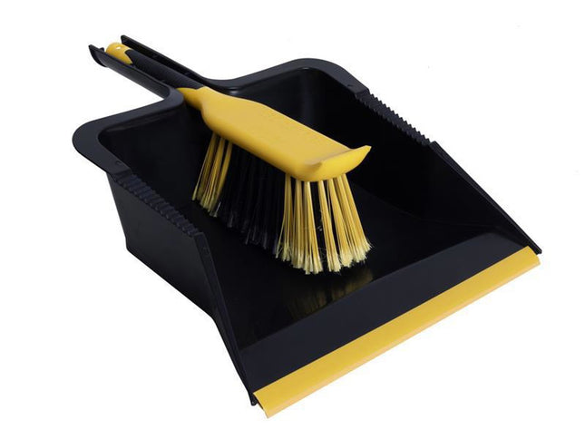 Bulldozer Heavy-Duty Dustpan And Brush Set