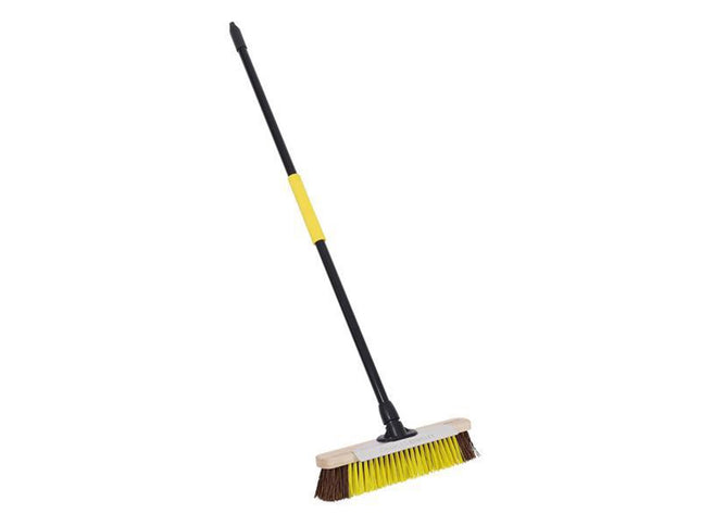 Bulldozer Heavy-Duty Utility Broom With Metal Scraper 380Mm (15In)