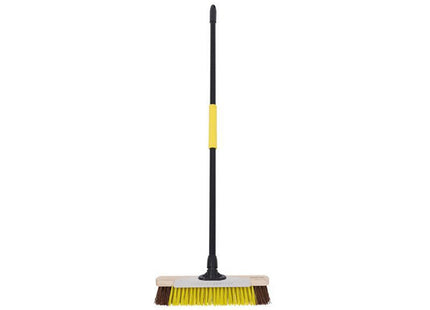 Bulldozer Heavy-Duty Utility Broom With Metal Scraper 380Mm (15In)