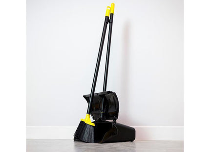 Bulldozer Heavy-Duty Long Handled Dustpan And Brush Set