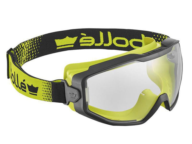 Bolle Safety Spectrum Platinum Clear Vented Safety Googles, Black/Yellow