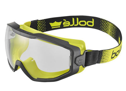 Bolle Safety Spectrum Platinum Clear Vented Safety Googles, Black/Yellow