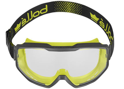 Bolle Safety Spectrum Platinum Clear Vented Safety Googles, Black/Yellow
