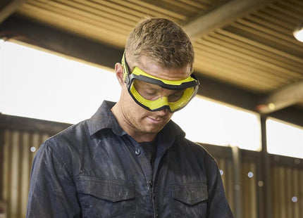 Bolle Safety Spectrum Platinum Clear Vented Safety Googles, Black/Yellow