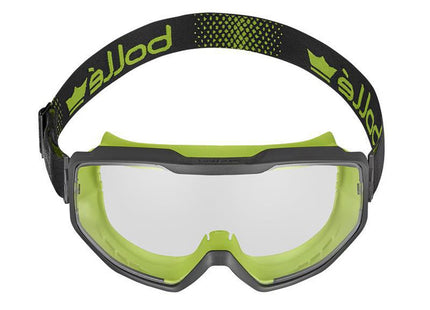 Bolle Safety Spectrum Platinum Clear Sealed Safety Googles, Black/Green