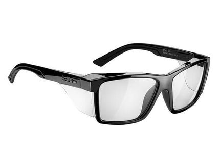 Bolle Safety Stks 420 Black Gloss Frame Safety Glasses - Clear