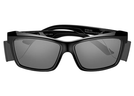 Bolle Safety Stks 420 Black Gloss Frame Safety Glasses - Smoke