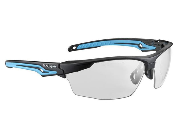 Bolle Safety Tryon Safety Glasses - Platinum Cobalt Flash