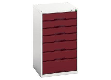 Bott Verso 7 Drawer Cabinet 525 X 900Mm Crimson Red
