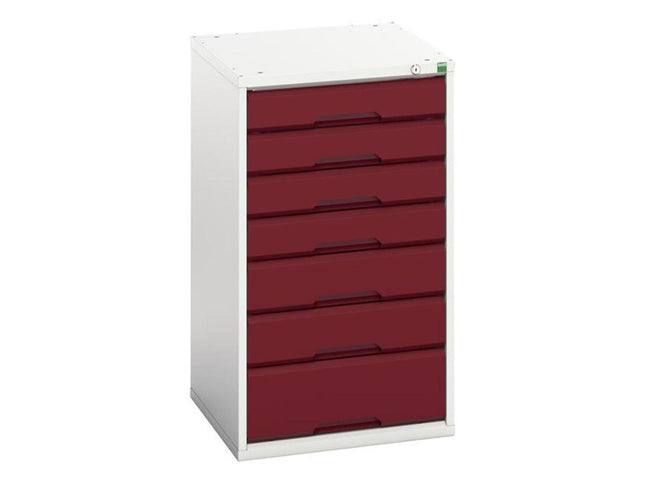 Bott Verso 7 Drawer Cabinet 525 X 900Mm Crimson Red