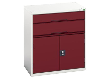 Bott Verso 2 Drawer + Cupboard 900 X 800Mm Crimson Red