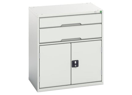Bott Verso 2 Drawer + Cupboard 900 X 800Mm Light Grey