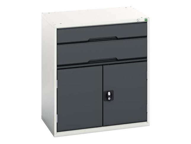 Bott Verso 2 Drawer + Cupboard 900 X 800Mm Anthracite Grey