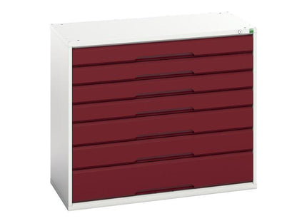 Bott Verso 7 Drawer Cabinet 1050 X 900Mm Crimson Red