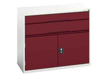 Bott Verso 2 Drawer + Cupboard 900 X 1050Mm Crimson Red