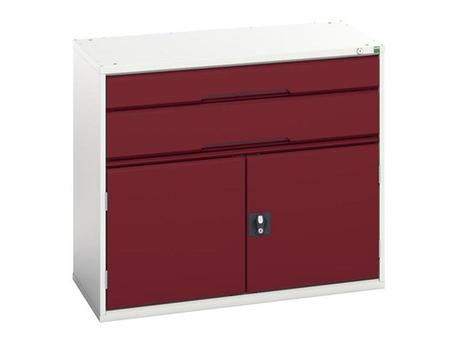 Bott Verso 2 Drawer + Cupboard 900 X 1050Mm Crimson Red