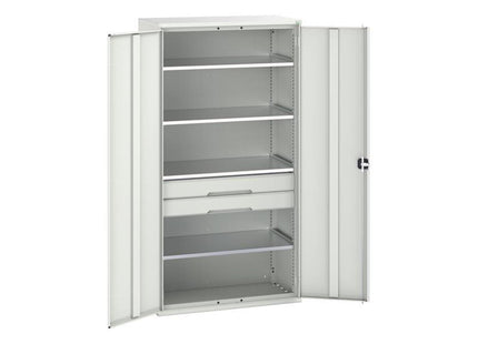 Bott Verso Kitted Cupboard 4 Shelf + 2 Drawer 1050 X 2000Mm Light Grey