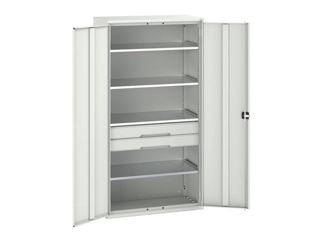 Bott Verso Kitted Cupboard 4 Shelf + 2 Drawer 1050 X 2000Mm Light Grey