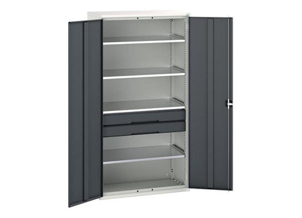 Bott Verso Kitted Cupboard 4 Shelf + 2 Drawer 1050 X 2000Mm Anthracite Grey