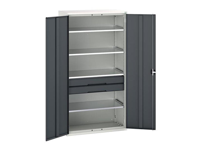 Bott Verso Kitted Cupboard 4 Shelf + 2 Drawer 1050 X 2000Mm Anthracite Grey