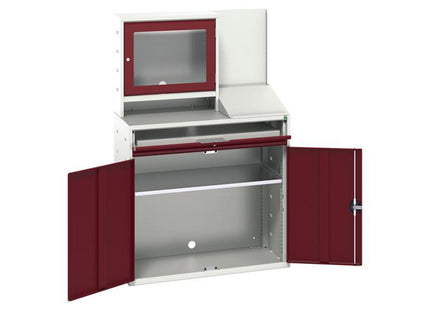 Bott Verso Computer Cupboard 1050 X 550 X 1650Mm Crimson Red