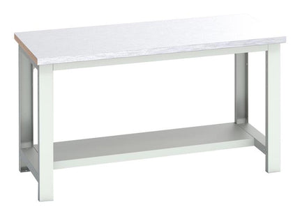 Bott Cubio Bench With Half Shelf, Steel Clad Top 1500 X 750Mm