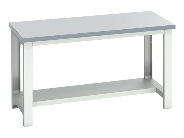 Bott Cubio Bench With Half Shelf, Esd Laminate Clad Top 1500 X 750Mm